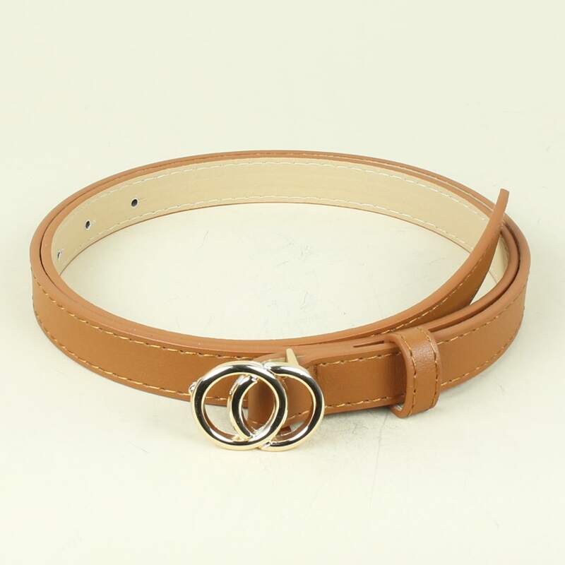 

Double Ring Buckle Belt, Camel