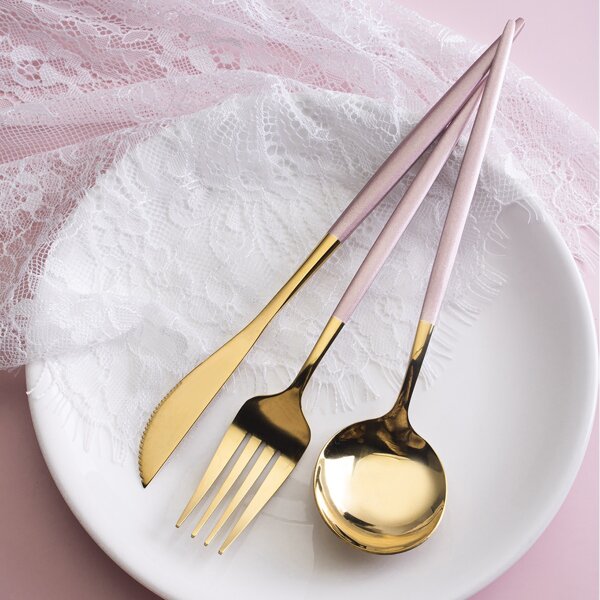 

3pcs Stainless Steel Cutlery Set, Multicolor
