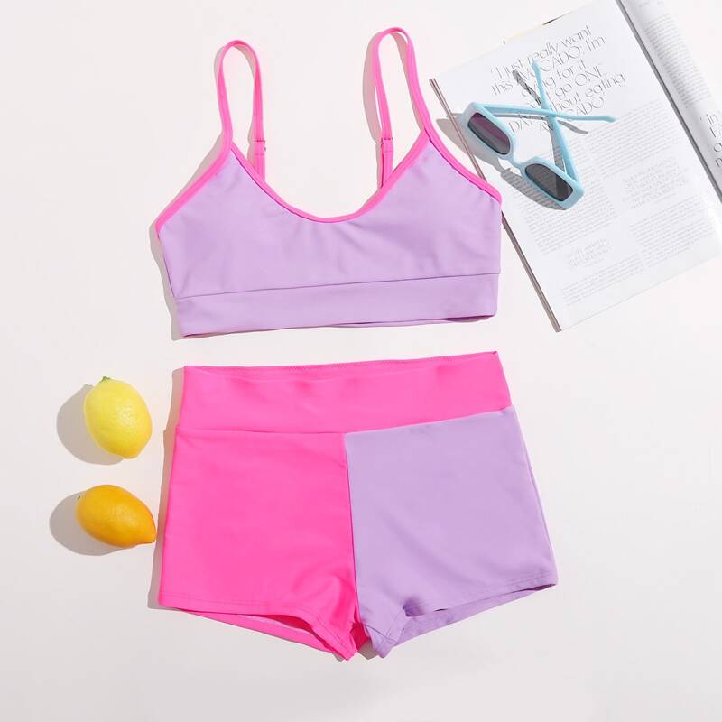 

Colorblock Bikini Swimsuit, Multicolor