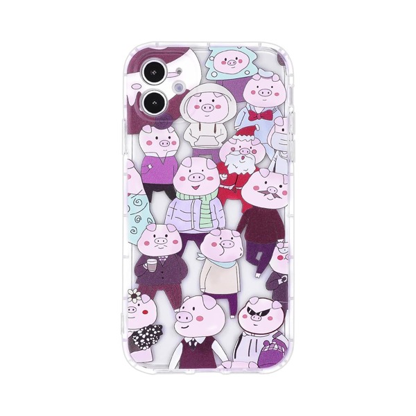 

Cartoon Pig iPhone Case, Multicolor