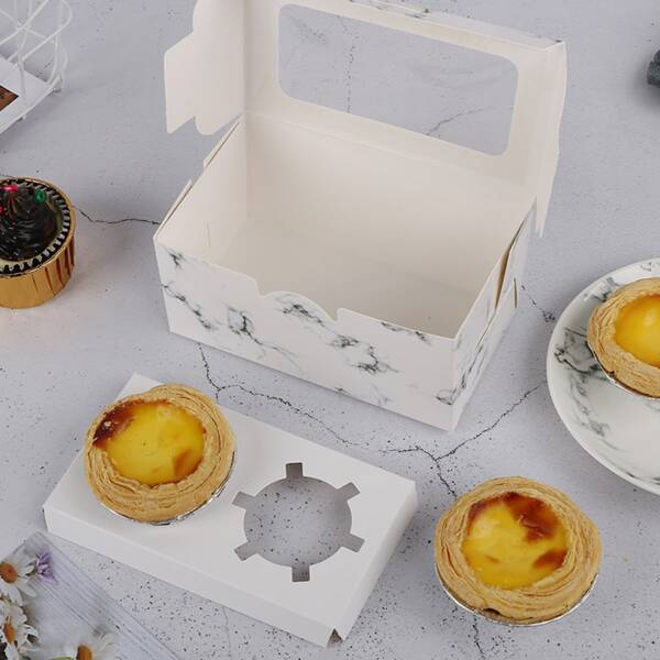 

5pcs Marble Pattern Packaging Box, White