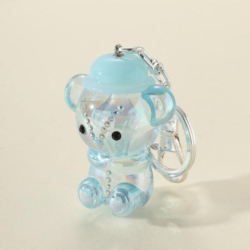 

Clear Bear Bag Charm, Blue