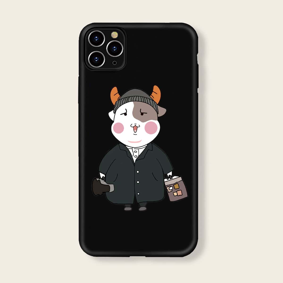 

Cartoon Graphic iPhone Case, Black