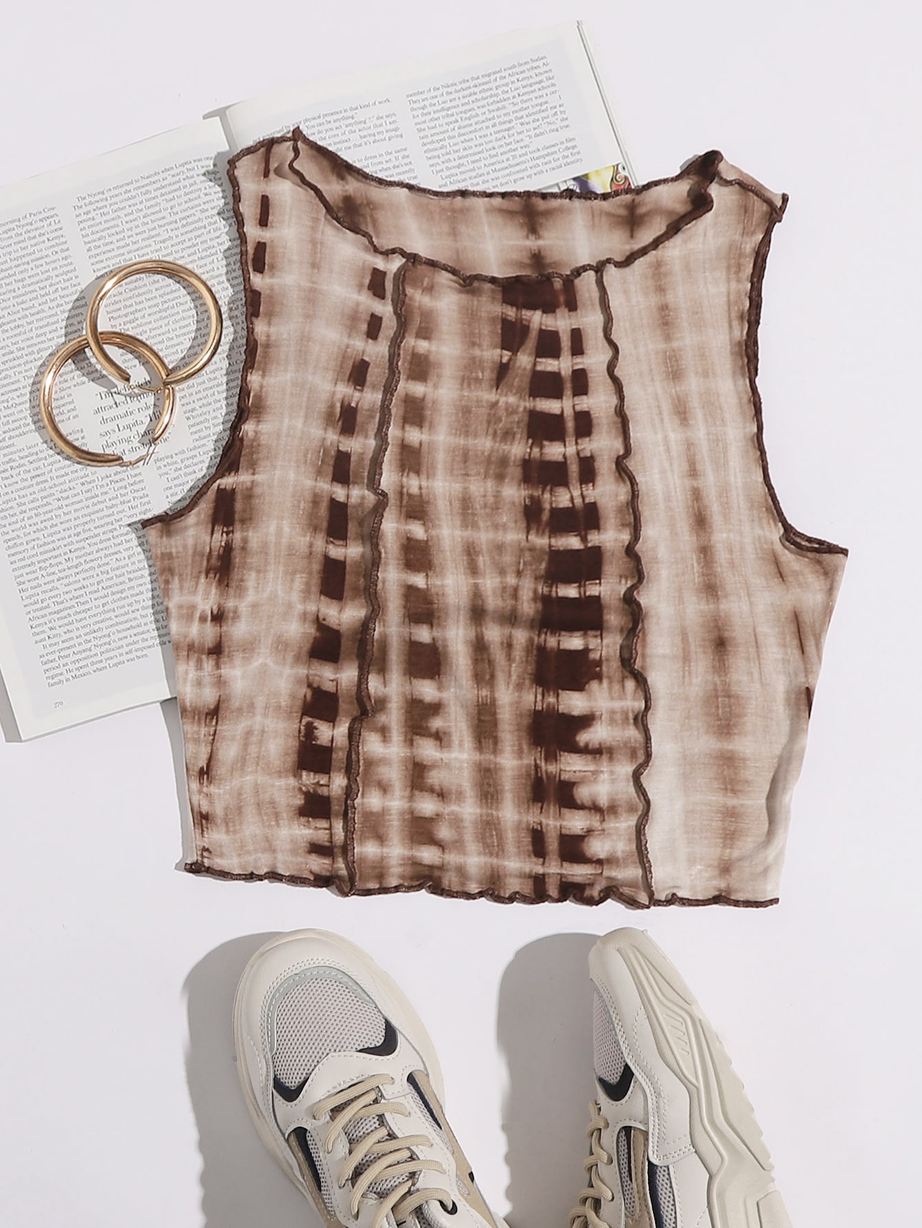 Stitch Trim Tie Dye Tank Top thumbnail