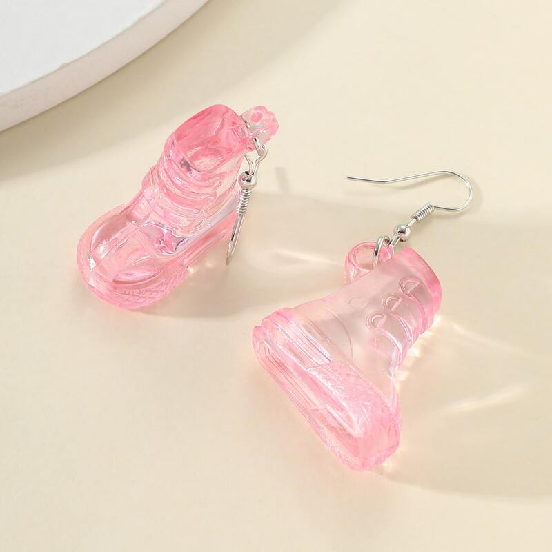

Mini Boots Drop Earrings, Pink