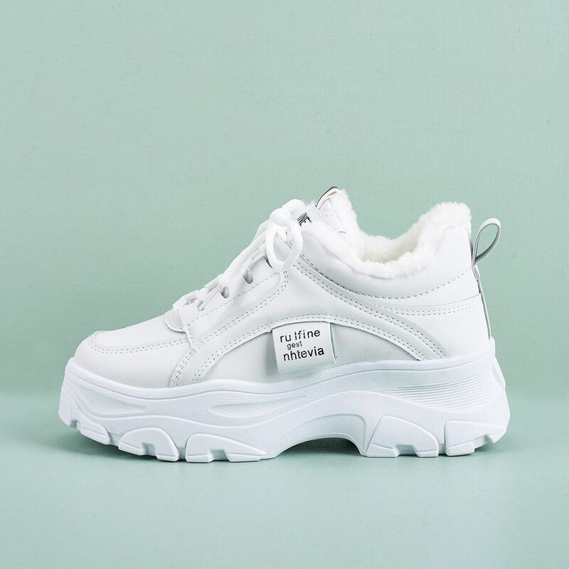 

Faux Fur Lined Chunky Trainers, White