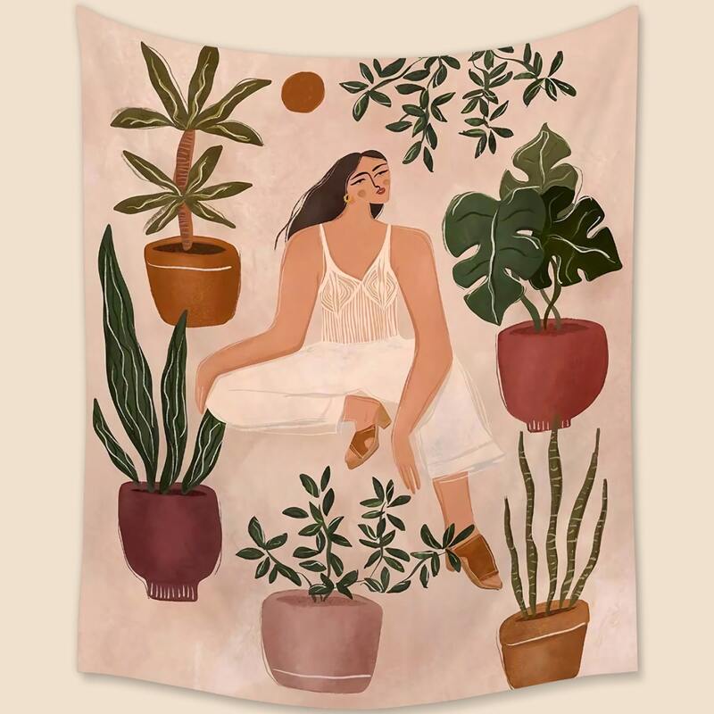 

Simple Figure Painting Tapestry, Multicolor