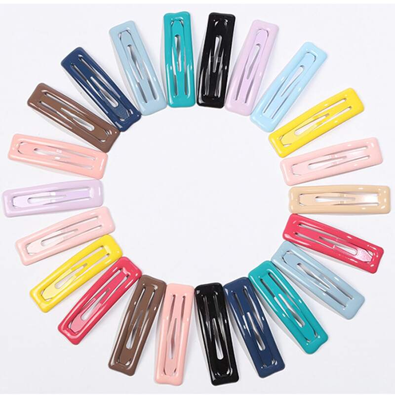 

10pcs Random Square Hair Clip, Multicolor