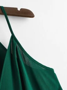 SHEIN LUNE Parte superior tipo cami con envolvente y dobladillo curvo talla grande