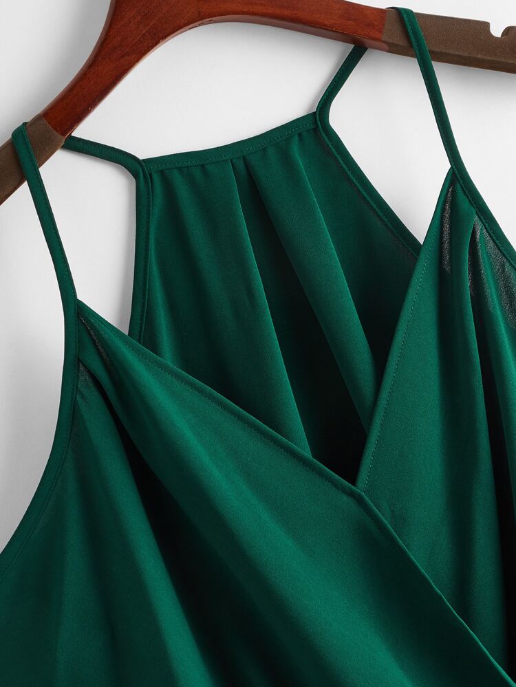 Plus Wrap Curved Hem Cami Top