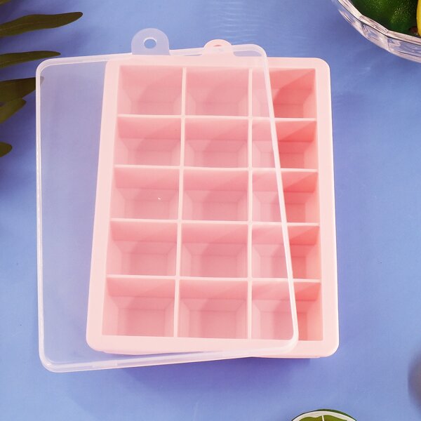 

1pc Silicone Ice Cube Mold, Pink