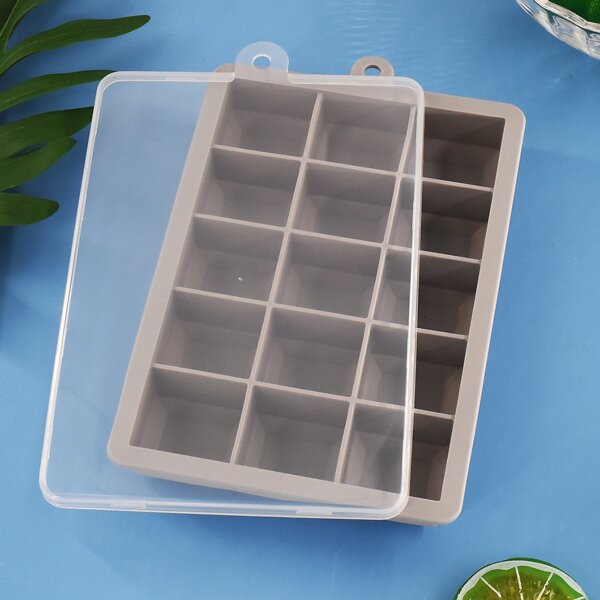 

1pc Silicone Ice Cube Mold, Grey