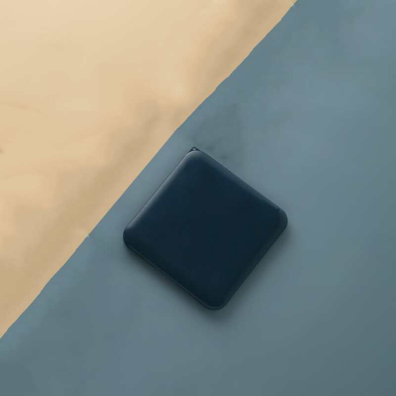

1pc Plain Face Cover Storage Box, Blue