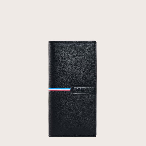 

Men Striped Fold Over Purse, Black