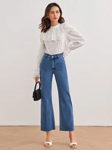 Quần jean Túi màu trơn - Rửa trung bình - Xem 5