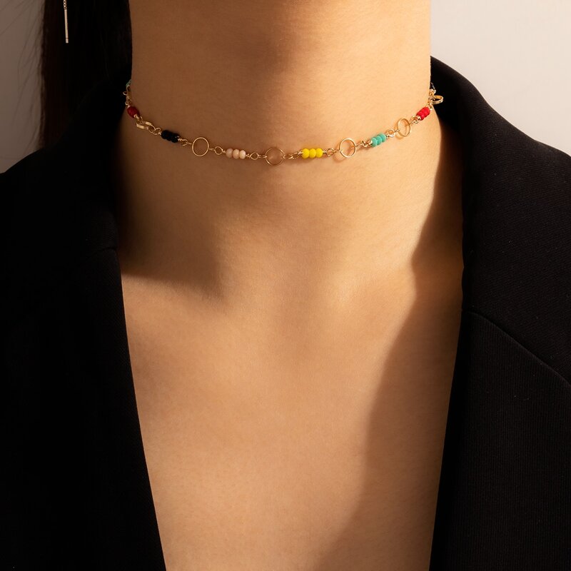 

Seed Bead Decor Necklace, Multicolor