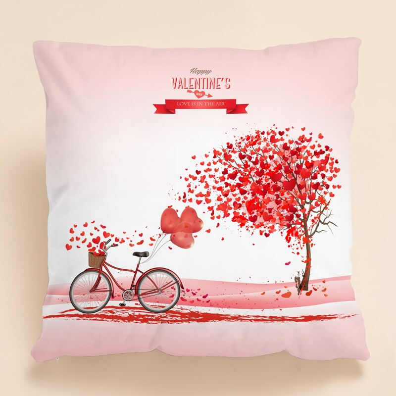 

Valentine's Day Pattern Cushion Cover Without Filler, Multicolor