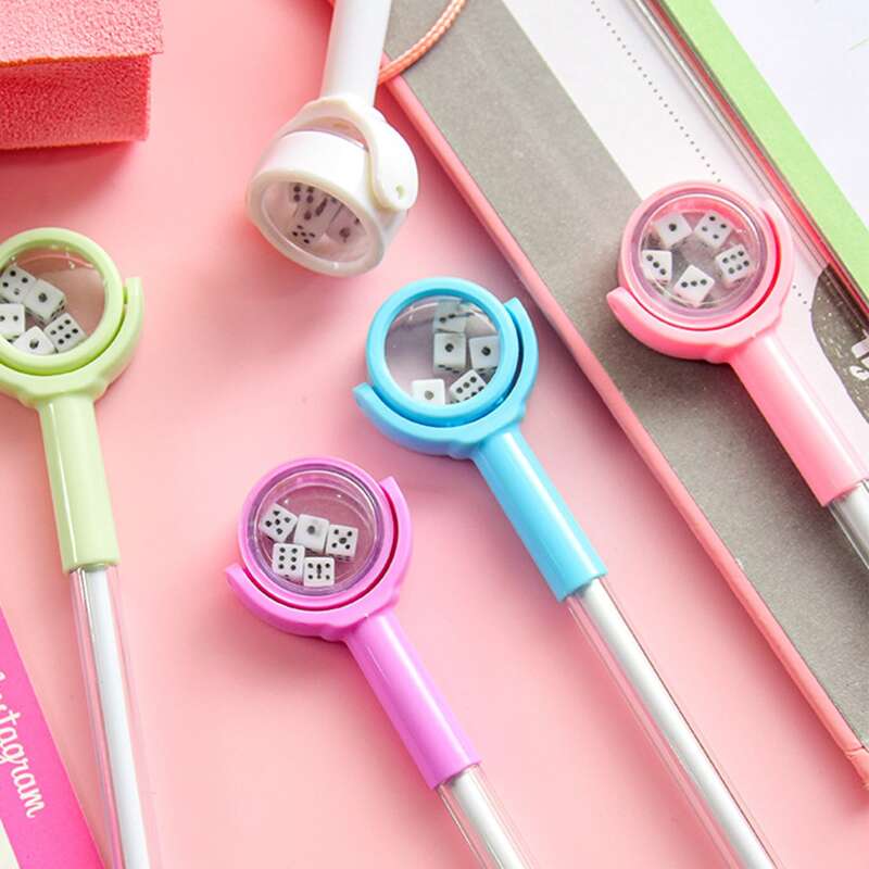 

1pc Random Dice Decor Gel Pen, Multicolor