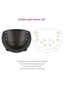 Panda Pattern USB Charger Nail Dryer - Black and White - View 4