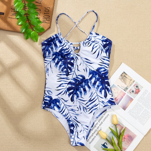 

Tropical One Piece Swimsuit, Multicolor