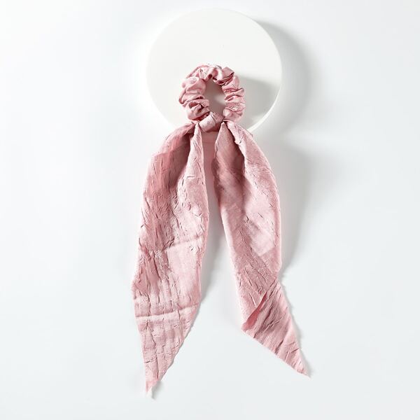 

Plain Knot Design Scrunchie, Pink