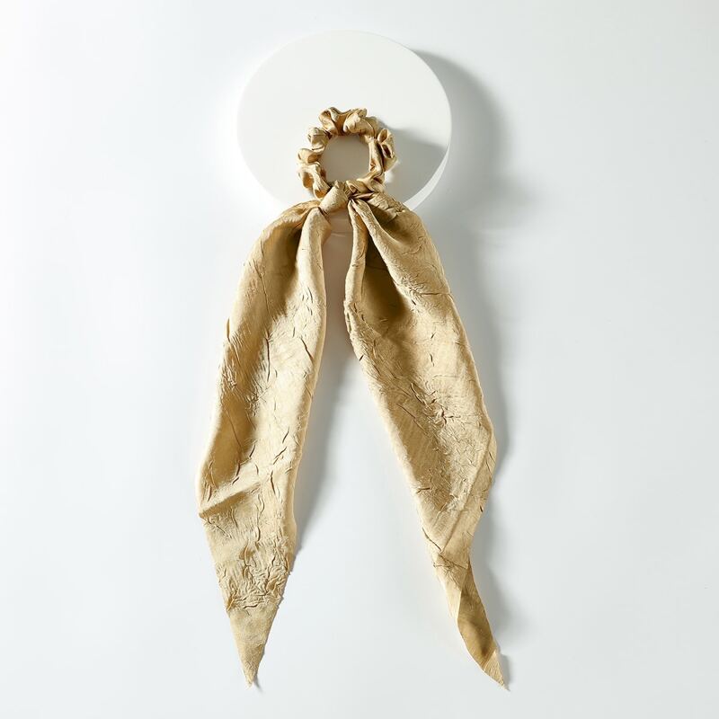 

Plain Knot Design Scrunchie, Yellow