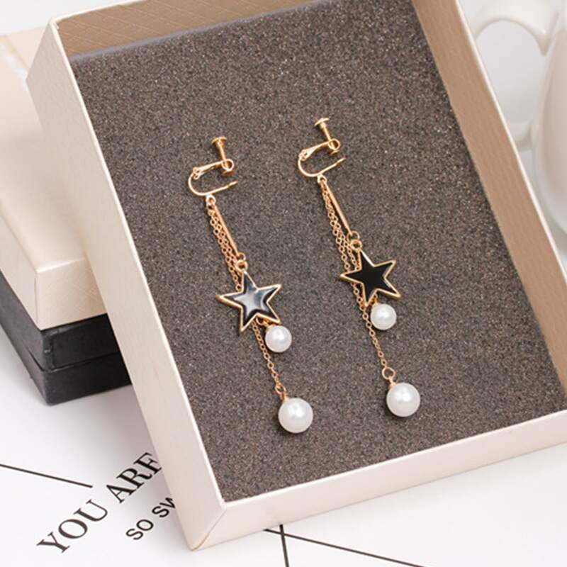 

Star & Bar Tassel Drop Earrings, Gold