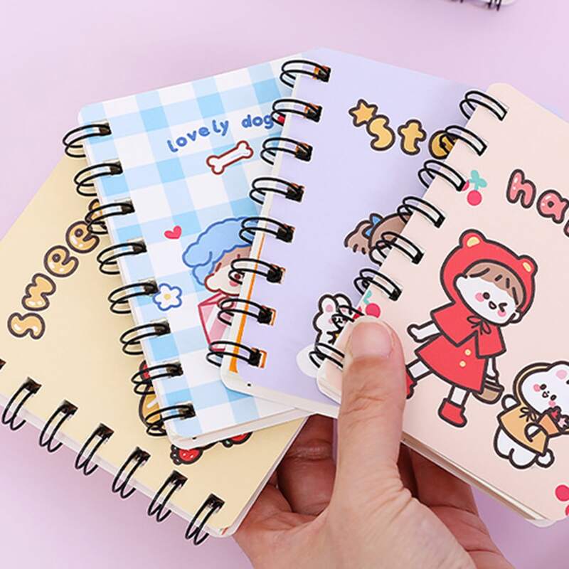 

1pc Random Cartoon Spiral Notebook, Multicolor