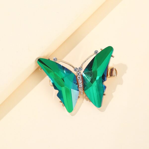 

Butterfly Decor Hair Clip, Green
