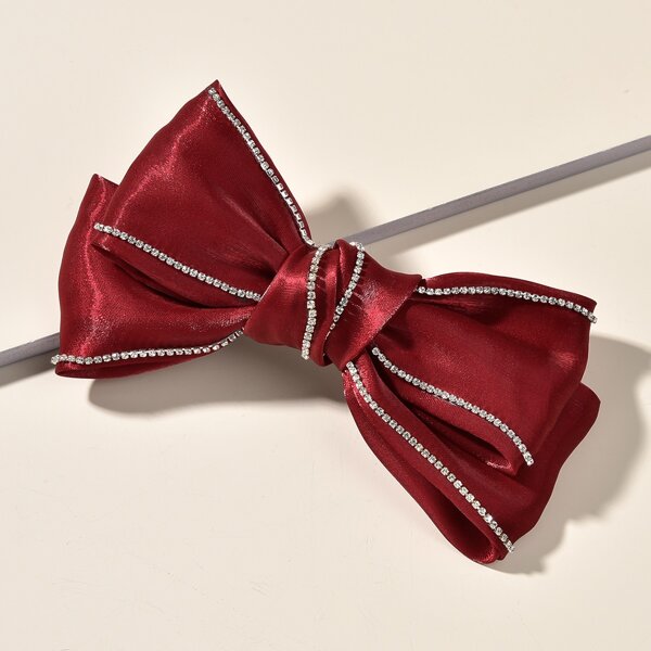 

Bow Decor Hair Clip, Red