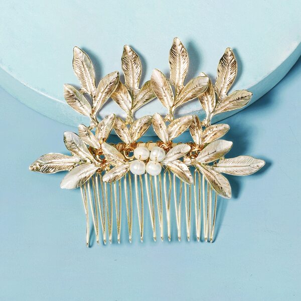 

Leaf Decor Hair Pin, Gold