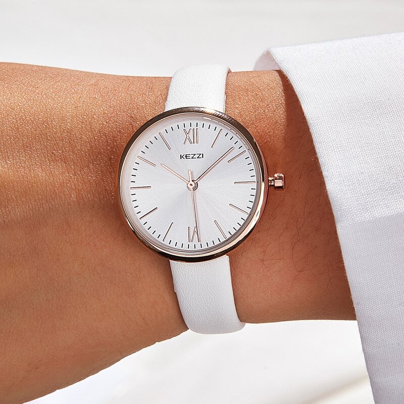 

1pc Round Pointer Quartz Watch