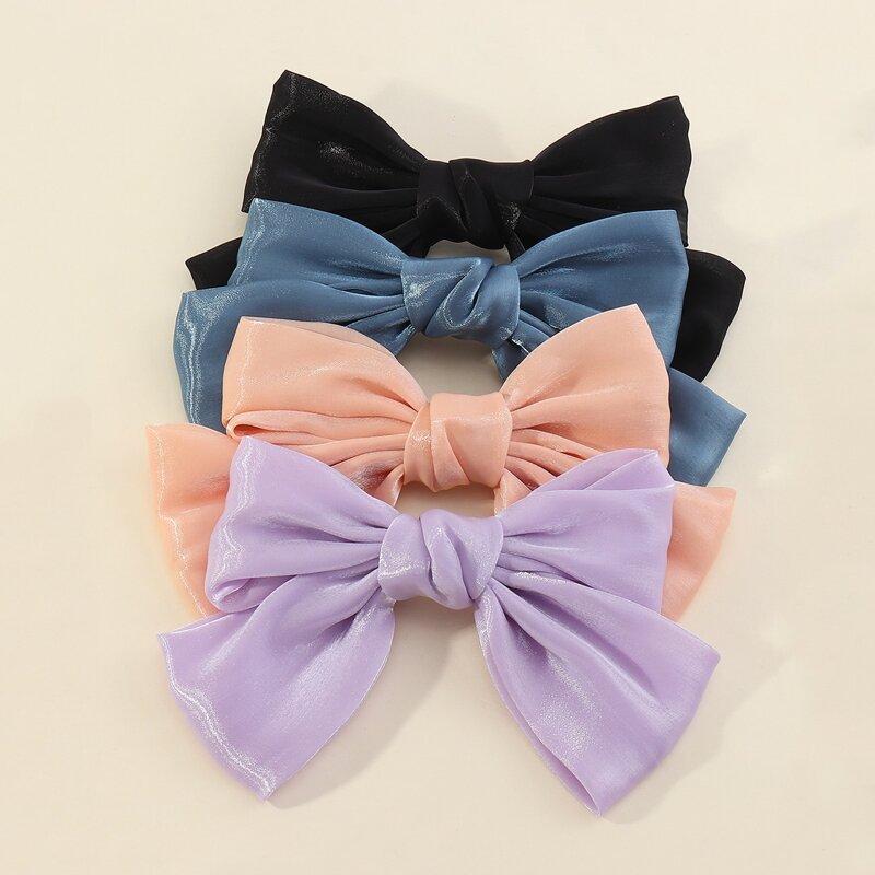 

4pcs Bow Decor Hair Clip, Multicolor