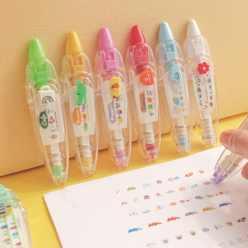 

1pc Random Flower Print Correction Tape, Multicolor