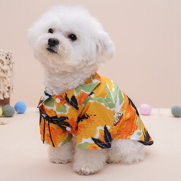 

Coconut Tree Print Pet Shirt, Multicolor