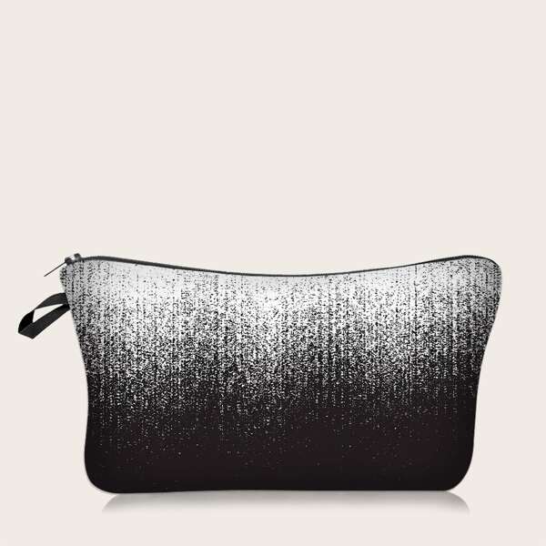 

Ombre Zipper Makeup Bag, Black