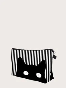 1Pc Mèo Đen Trắng Hoạt Hình Dễ Thương Túi Đựng Mỹ Phẩm Lưu Trữ Cầm Tay Túi Đựng Đồ Rửa Tay Túi Đựng Đồ Trang Điểm Cho Nữ Bé Gái, Túi Đựng Đồ Trang Điểm Túi Đựng Đồ Trang Điểm Túi Đựng Đồ Chăm Sóc Da Túi Đựng Đồ Vệ Sinh Cá Nhân Đóng Gói Hình Khối, Đồ Dùng Du Lịch Đồ Dùng Du Thuyền Đồ Dùng Ký Túc Xá, Quà Tặng Phù Dâu Cưới, Quà Tặng Mẹ, Quà Tặng Sinh Nhật, Quà Tặng Cho Bạn Bè Và Giáo Viên, Đồ Trang Trí Nhà Cửa, Đồ Trang Trí Phòng Tắm Phòng Khách Phòng Ngủ, Hộp Đựng Đồ Phòng Tắm, Hộp Đựng Đồ Trang Sức, Hộp Đựng Dầu Môi, Hộp Đựng Sơn Móng Tay - màu đen - Xem 3