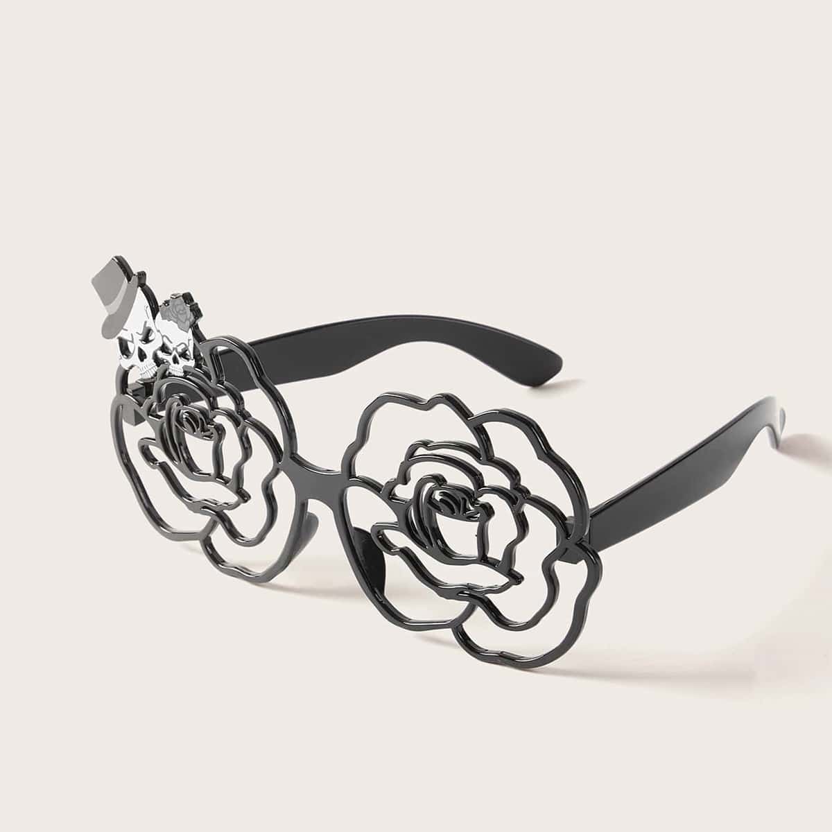 

Rose Shaped Decorative Glasses, Black