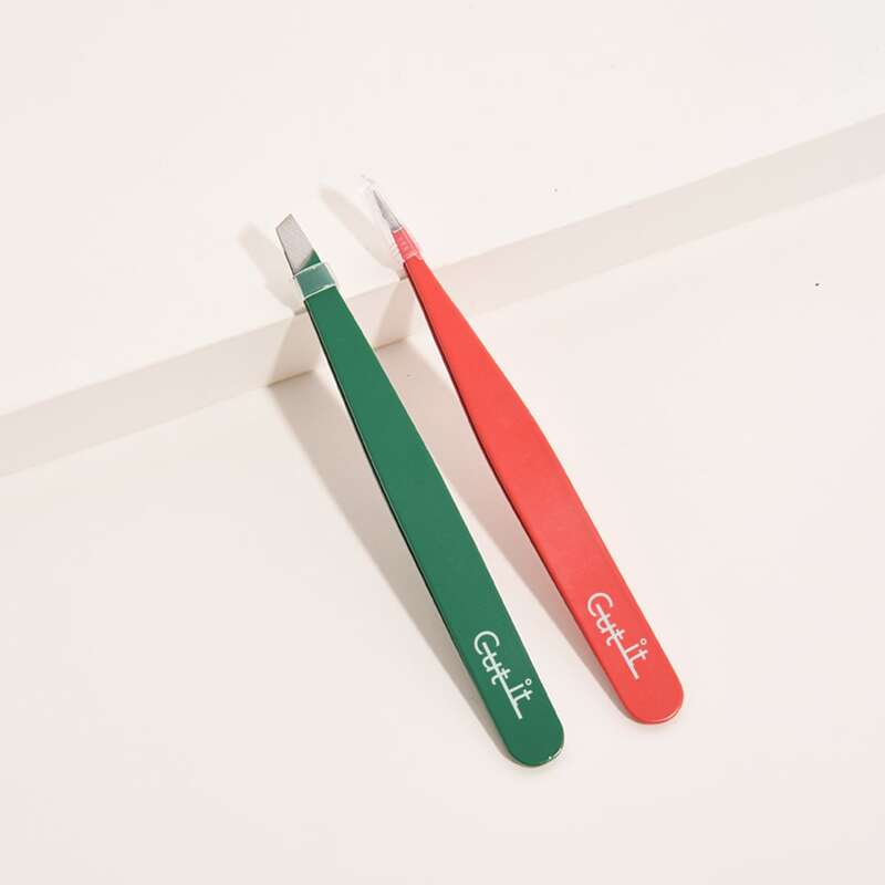 

2pcs Eyebrow Tweezers Set, Multicolor