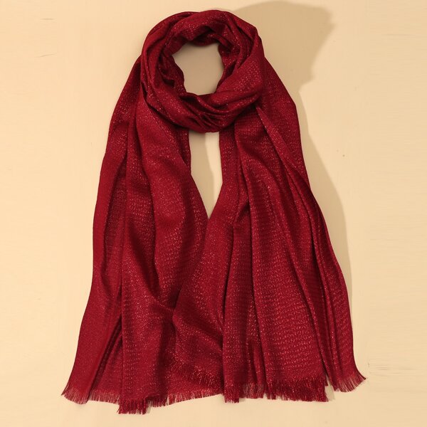

Simple Plain Scarf, Burgundy