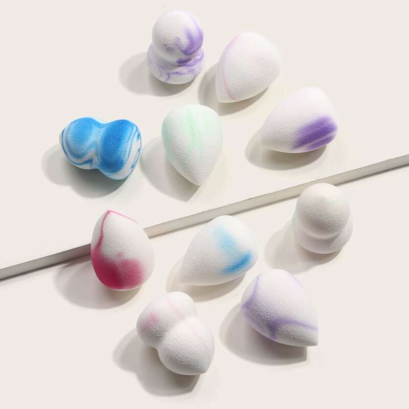 

10pcs Makeup Sponge, Multicolor