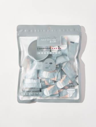 NEFOUME 50pcs Compressed Facial Sheet Sheet Beauty DIY Disposable Mask Paper Natural Skin Care Wrapped Masks Normal Thick, Get A Small Mask Bowl