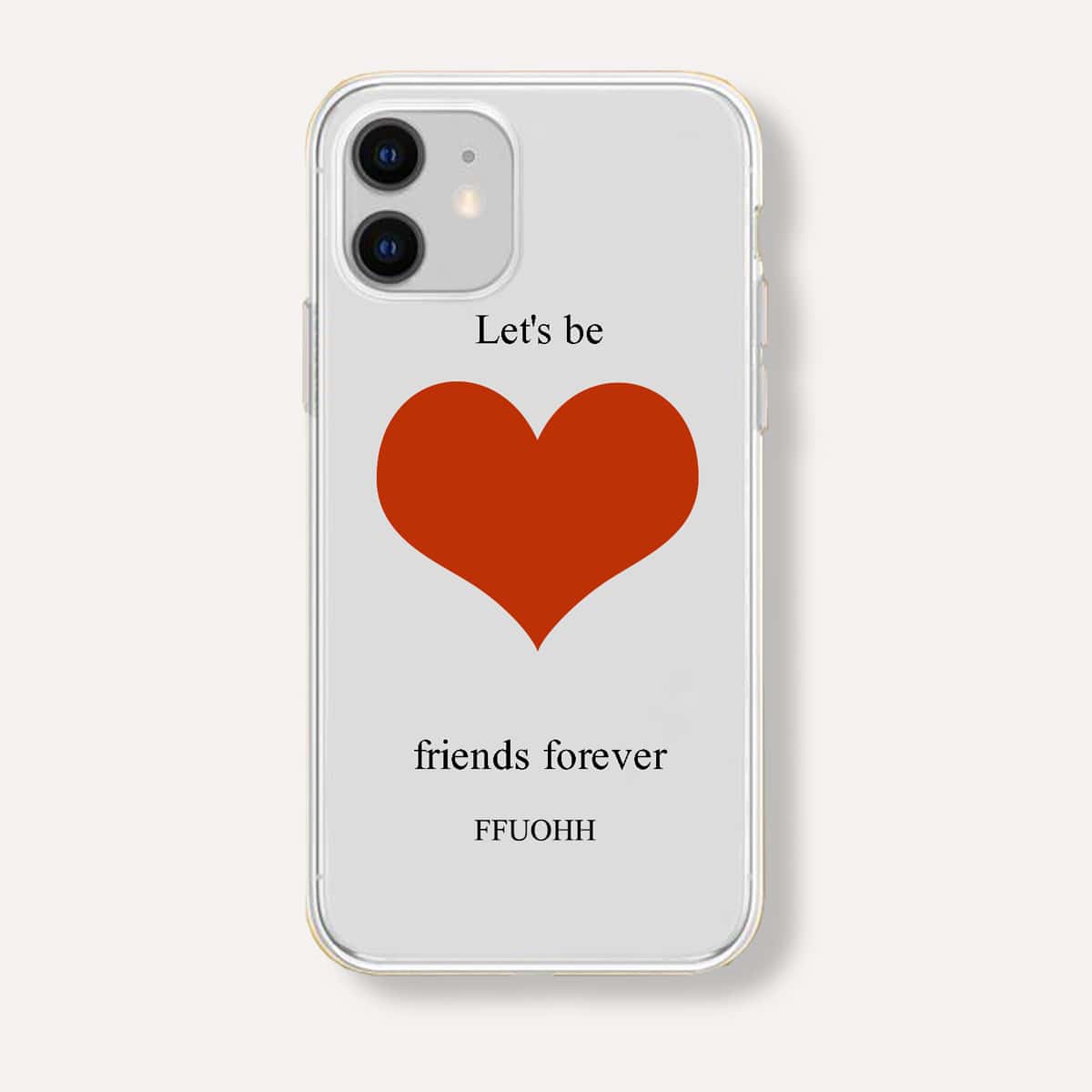 

Heart Print Clear iPhone Case