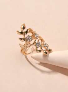 Rhinestone Flower Decor Ring Valentines,Mom,Mother,Mother's Day,Gift