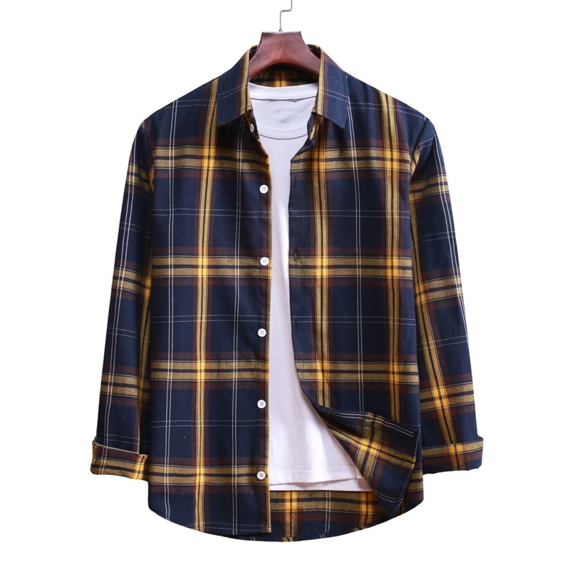 

Guys Plaid Button Front Shirt, Multicolor