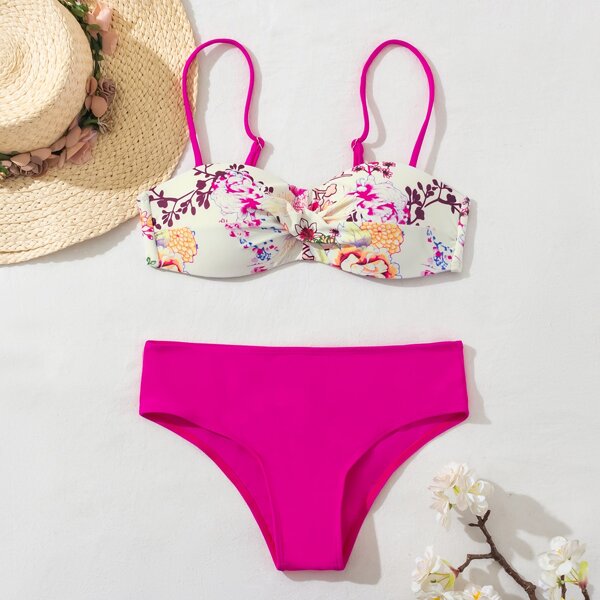

Floral Underwire Bikini Swimsuit, Multicolor