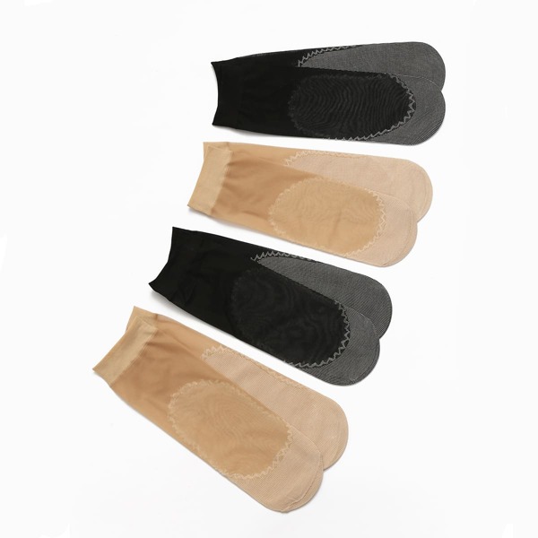 

4pairs Minimalist Ankle Socks, Multicolor