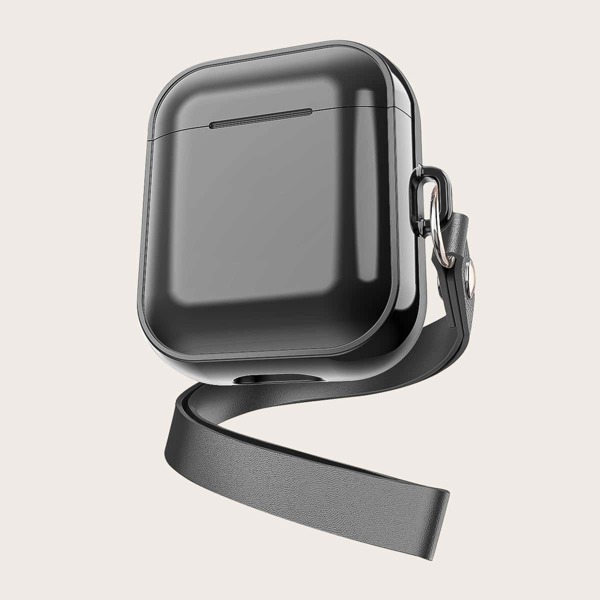 

Однотонный чехол для Airpods с шнурком, Чёрный