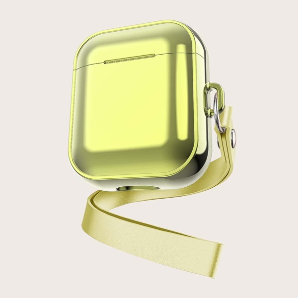 

Solid Airpods Case With Lanyard, Gold