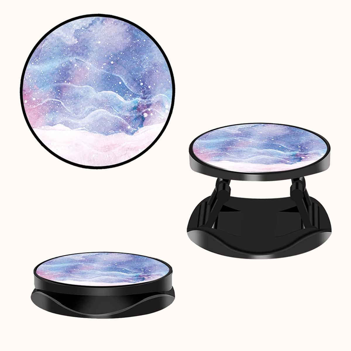 

1pc Galaxy Print Phone Expanding Stand Ring Grip, Multicolor